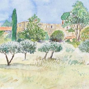 illustration personnalisee maison provence