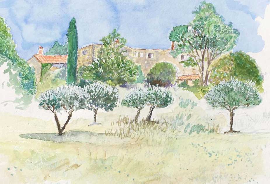 illustration personnalisee maison provence