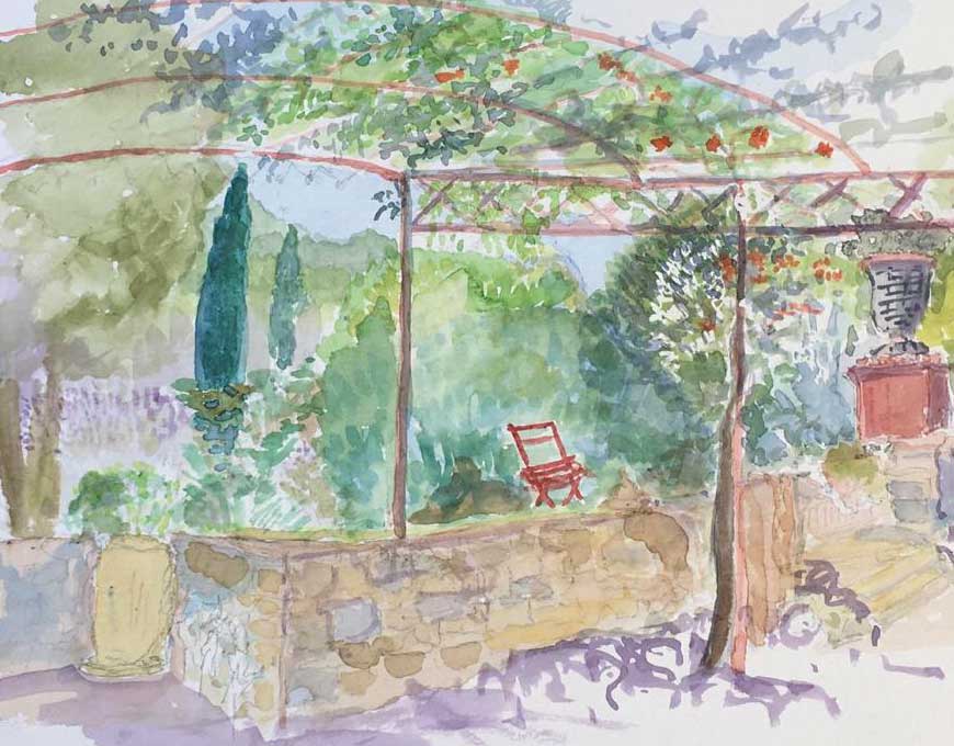 illustration personnalisee pergola