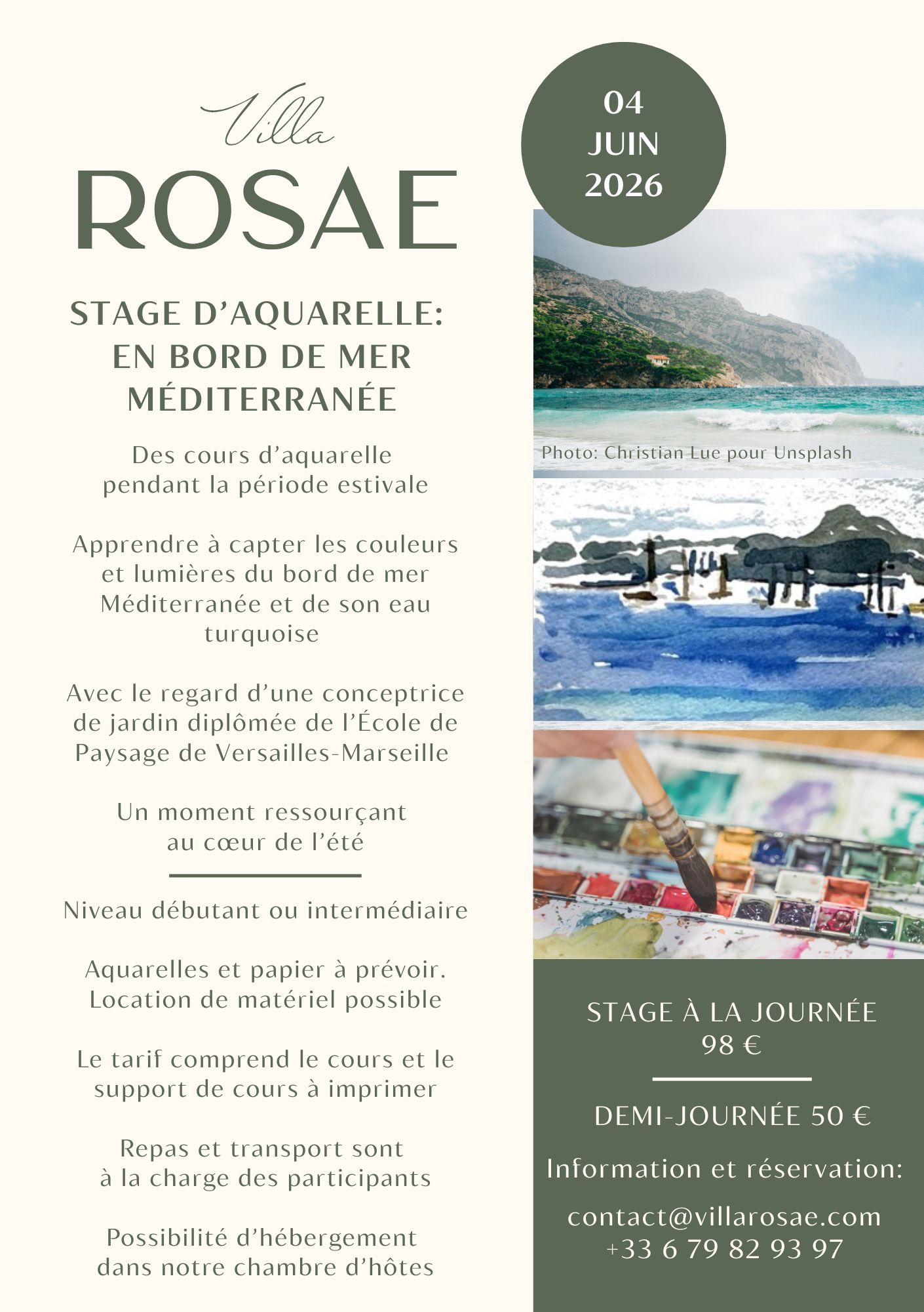 stage d'aquarelle : en bord de mer méditerranéenne stage d'aquarelle : en bord de mer méditerranéenne