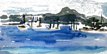 stage d'aquarelle : lumières du rivage méditerranéen