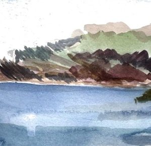 stage d'aquarelle : reflets de bord de mer méditerranéenne